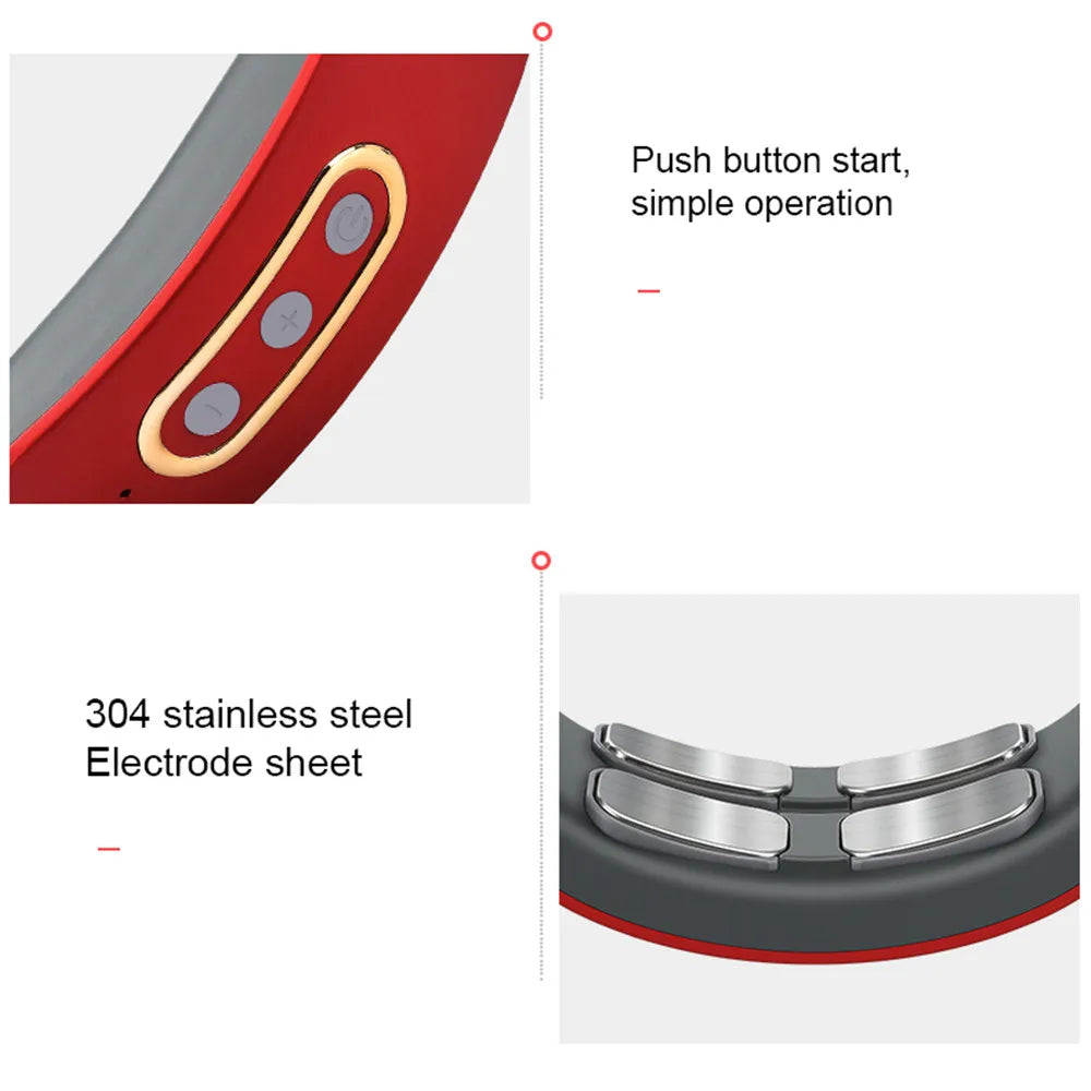 Masseur électrique d'impulsions pour le cou et les épaules, 6 modes, 9 niveaux, chaleur réglable, vertèbre cervicale, relaxation, soulagement de la douleur, pétrissage