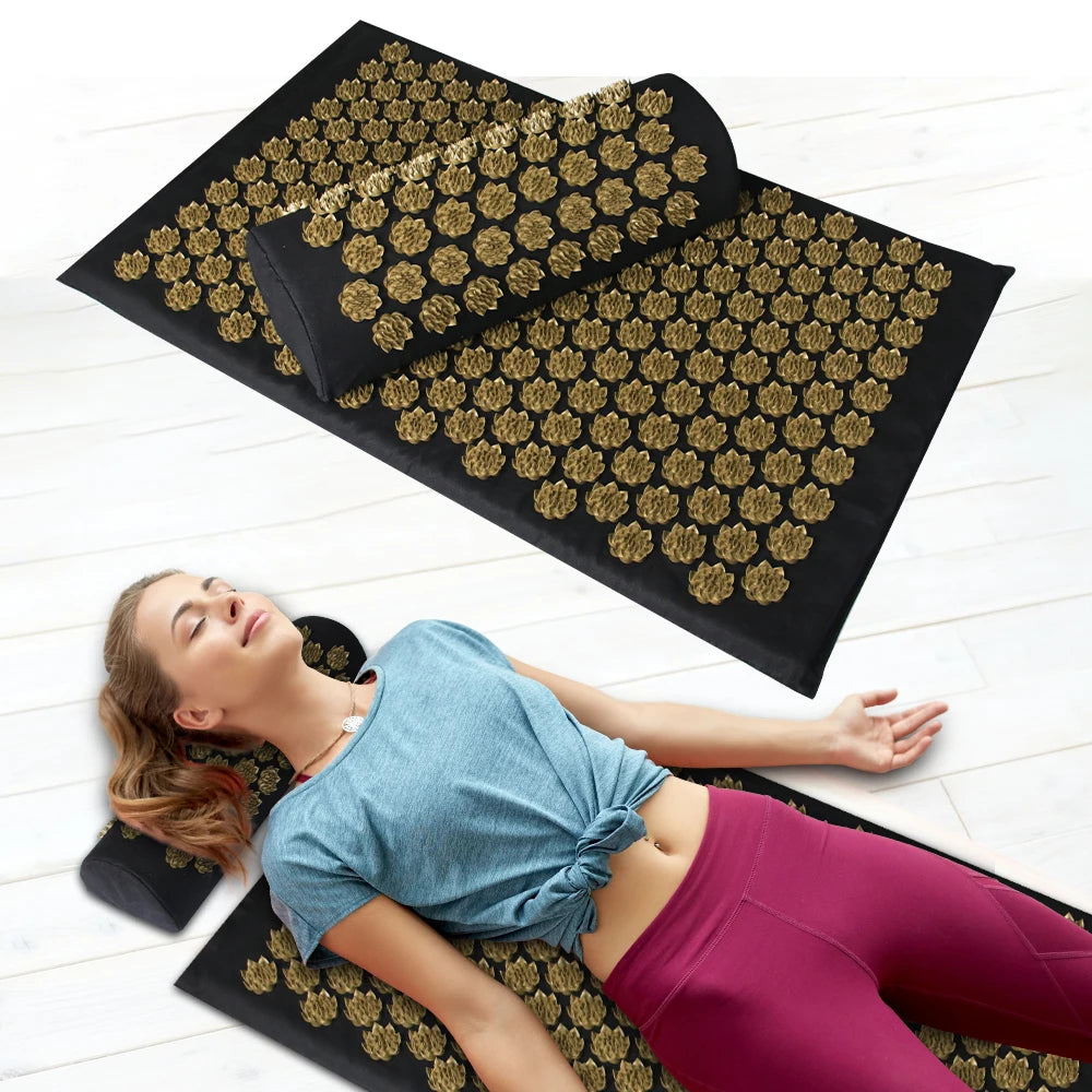Tapis d'acupression Shiatsu, coussin de Massage à pointes, applicateur de Kuznetsov, coussin de Sport, Fitness, oreiller masseur, tapis de Yoga, exercice Pilates