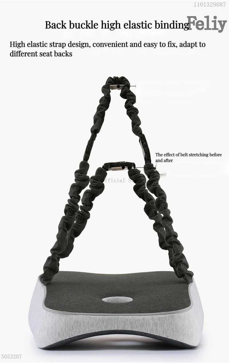 Coussin de chaise de bureau en mousse à mémoire de forme, siège de voiture, soutien de la taille, oreiller de massage lombaire, oreiller Orth4WD, coussin de fesses et de CÔTÉ cyx, coussinets de dos