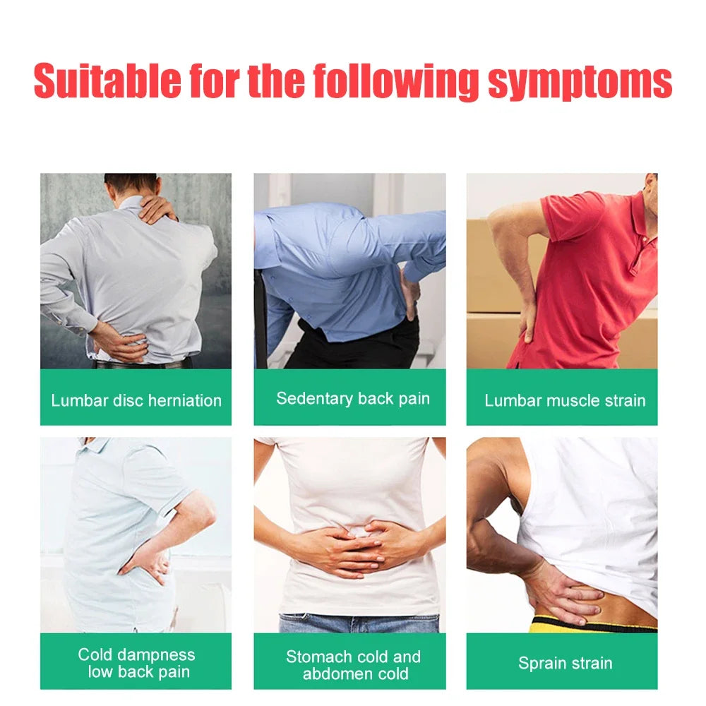 BOTQTOW 1 pièces ceinture de soutien lombaire chauffante magnétique-attelle de taille réglable pour soulager les maux de bas du dos, masseur, taille M-4XL