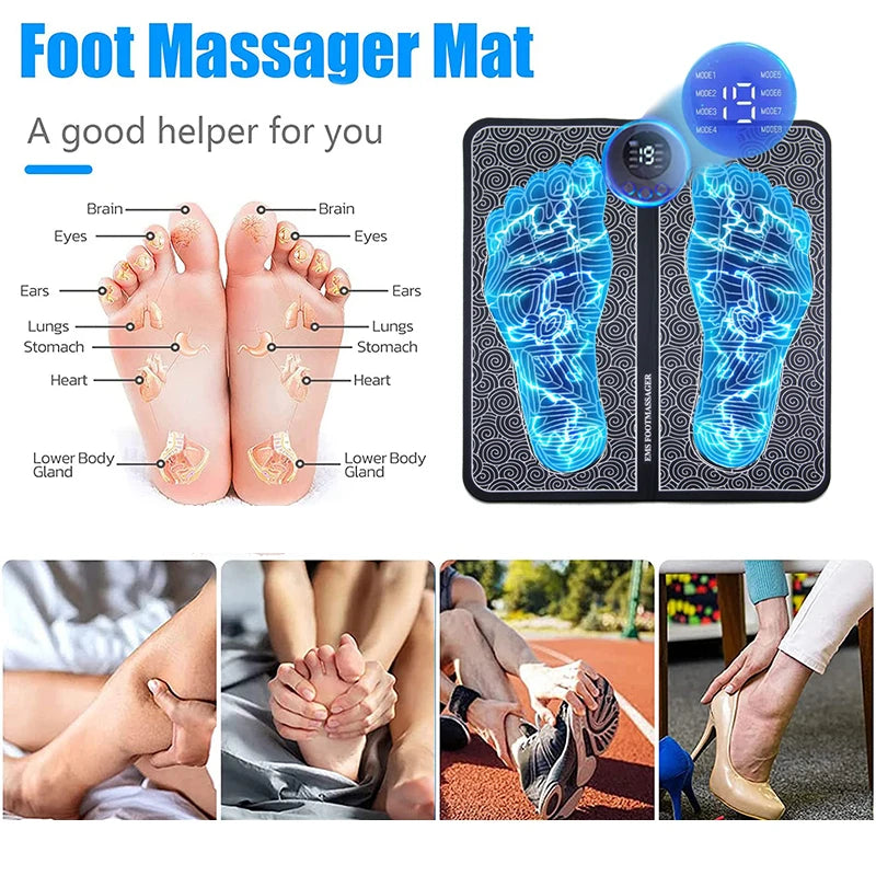 masseur de pieds électrique, coussin de massage musculaire, entraîneur de relaxation pour le fitness, le sport en plein air, la maison, la famille, la détente