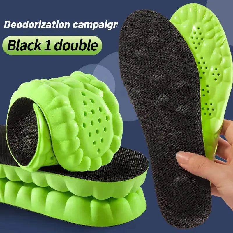 Semelle intérieure de Sport 4D, chaussures Super douces, coussinets de semelles pour pieds, paniers d'absorption des chocs, Support de voûte plantaire, Inserts orthopédiques