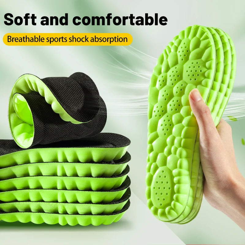 Semelle intérieure de Sport 4D, chaussures Super douces, coussinets de semelles pour pieds, paniers d'absorption des chocs, Support de voûte plantaire, Inserts orthopédiques