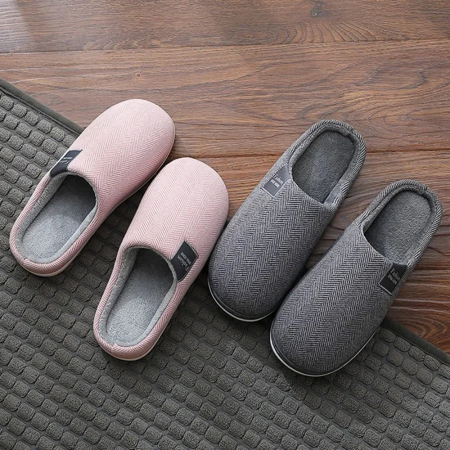 Chaussons de sol coordonnants pour couple, chaussures plates décontractées pour la maison, doux et chauds, intérieur et chambre à coucher, hiver
