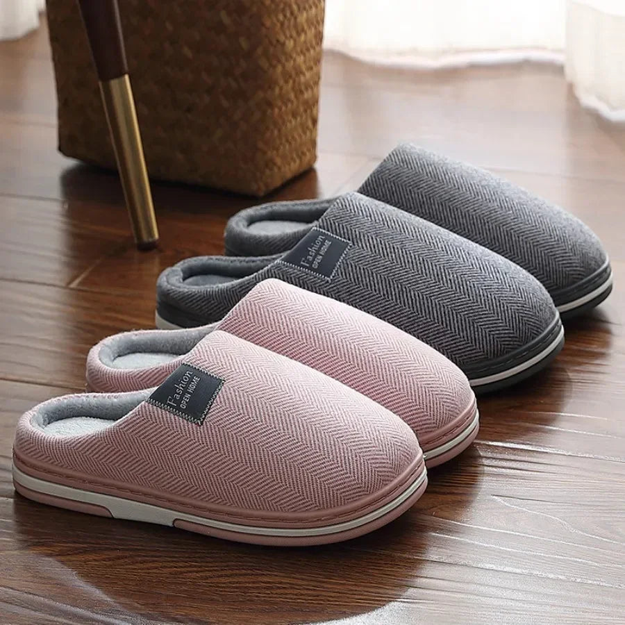 Chaussons de sol coordonnants pour couple, chaussures plates décontractées pour la maison, doux et chauds, intérieur et chambre à coucher, hiver