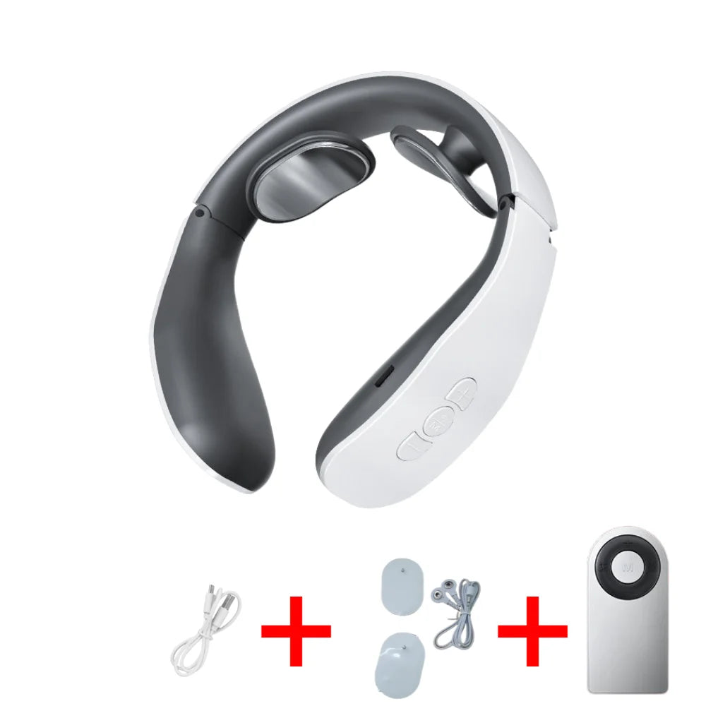 Masseur électrique d'impulsions pour le cou et les épaules, 6 modes, 9 niveaux, chaleur réglable, vertèbre cervicale, relaxation, soulagement de la douleur, pétrissage