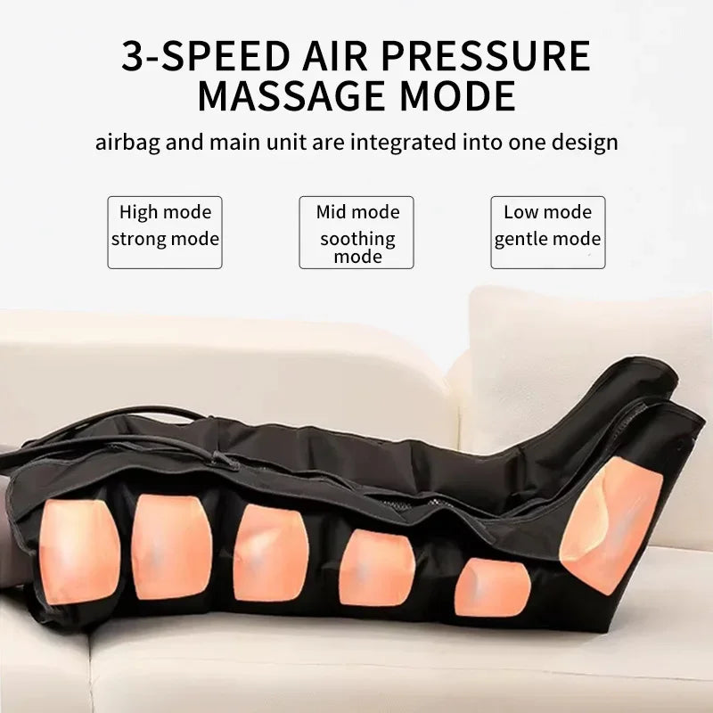 Masseur de jambes à pression d'air, bottes de Massage des pieds, pétrissage, compression, Relaxation profonde des mollets avec télécommande