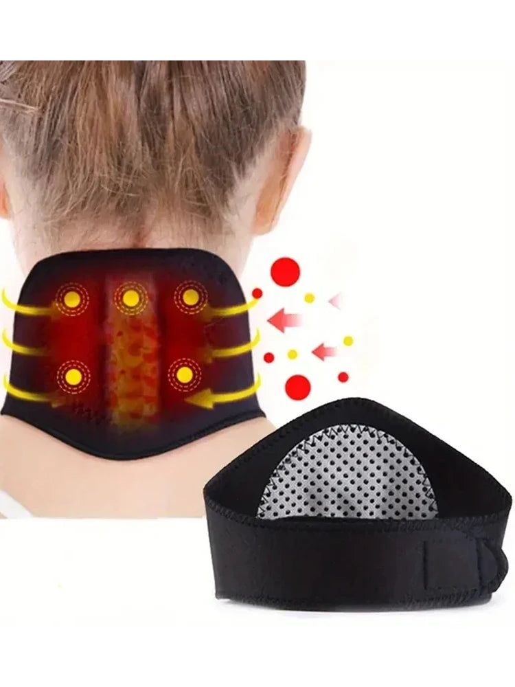 Attelle de soutien du cou auto-chauffante, Massage Cervical magnétique pour la Relaxation et la chaleur, pas besoin d'électricité réutilisable